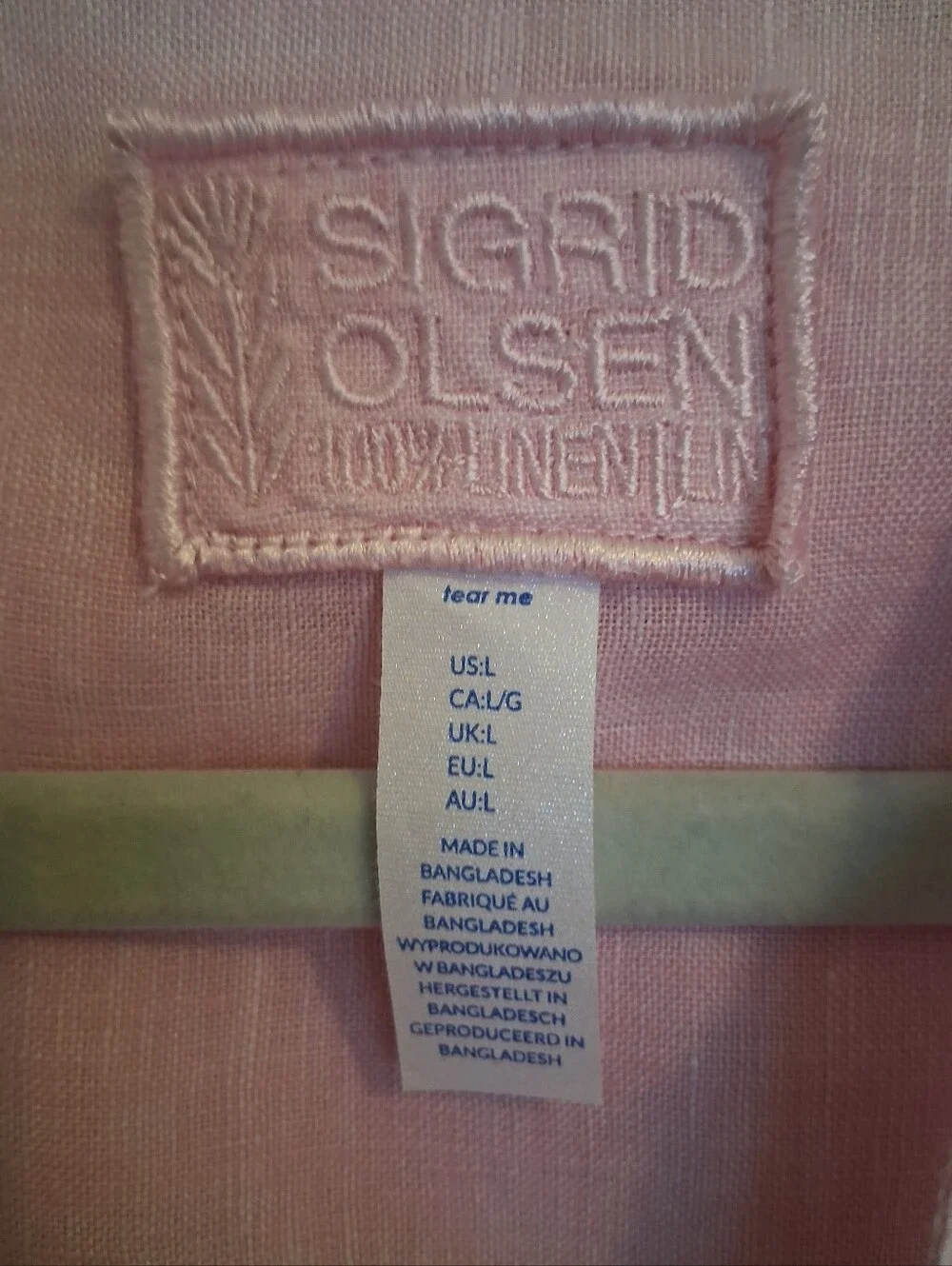 Sigrid Olsen Pale Pink Linen Shirt - Picture 2 of 9